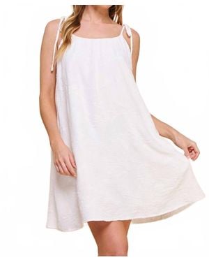 Allie Rose Cami Dress With Cut Out Back - White