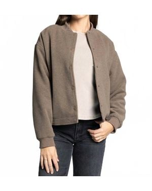 Thread & Supply Sadie Sporty Bomber Jacket - Brown
