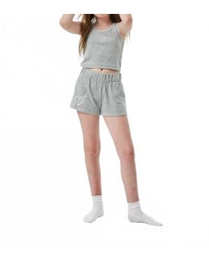 Theme Girl's Emma Heart & Arrow Terry Tank - Gray
