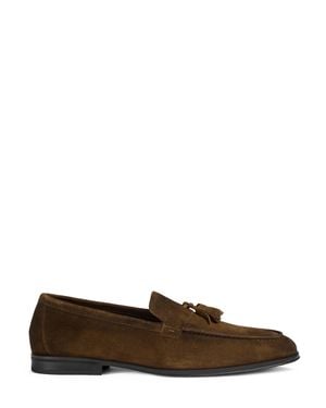 Doucal's Suede Tassel Moccasin Loafers - Brown