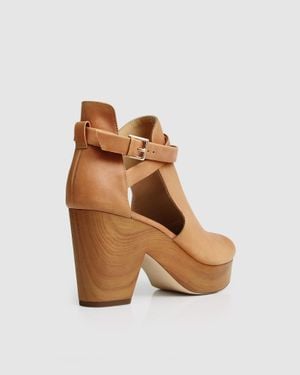 Belle & Bloom Fearless Clog Ankle Boot - Natural