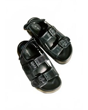 Vic Matié Mesh Platform Sandals - Black