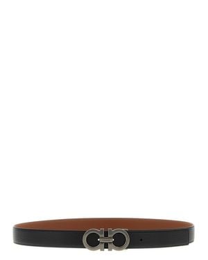 Ferragamo 'Gancini' Reversible Belt - White