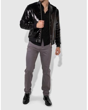 Monfrere Ryder Long Sleeve Bomber Jacket - Black