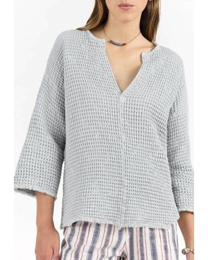 MASSCOB Irvine Split Neck Top - Gray
