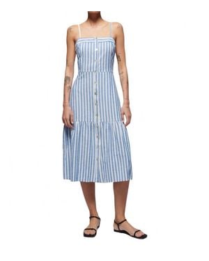 Nation Ltd Luciana Single Tier Midi Dress - Blue