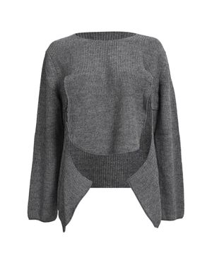 Comme des Garçons Cut-Out Sweater - Gray