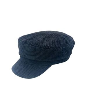 Kensie Corduroy Newsboy Cap Hat - Blue