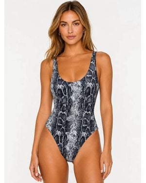 Onia Snake Print One-Piece Swimsuit - Blue