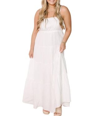 Bluivy Ruffle Trim Sundress - White
