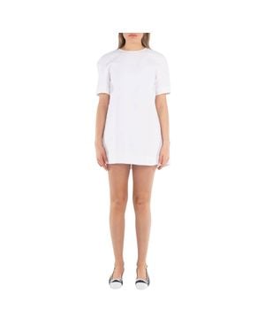 Marni Short-Sleeved Oversize T-Shirt Mini Dress - White