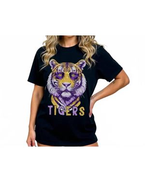 Hoity Toity Tiger Graphic Tee - Black