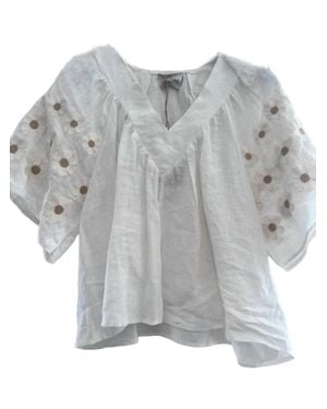 BENARAS BY CITRUS Bettina Mandeville Short Top - Gray