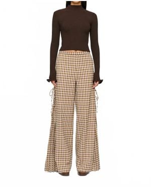 Clea Carlos Side Tie Trouser - Natural