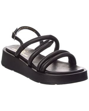 La Canadienne Abi Leather Platform Sandal - Black