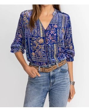 Johnny Was Joasie Burnout Blouse - Blue