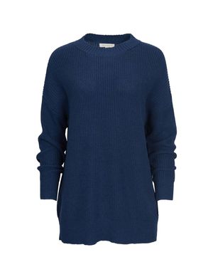 Bestto Ribbed-Knit Cotton Sweater - Blue