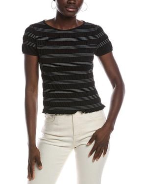 Madewell Smocked T-Shirt - Black