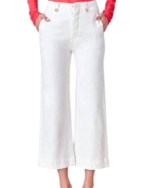 Le Miel Barcelona Wide Leg Jean Pants - White