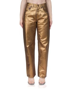 6397 Coated Pitched Baggy Jean - Natural