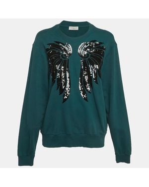 Dries Van Noten Jersey Embroidered Sweatshirt - Green