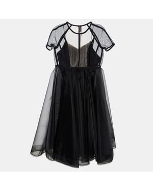 Alex Perry Mesh Briony Gown - Black
