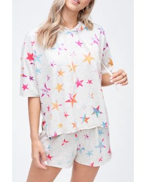 Phil Love Tie Dye Stars Hoodie - White