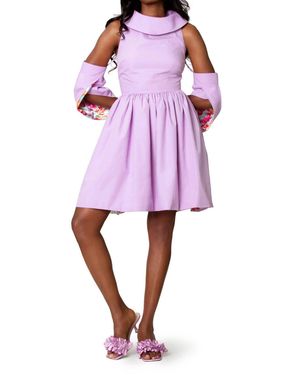 Natanya Friedka Sutton Tulip-Shaped Sleeves Dress - Purple