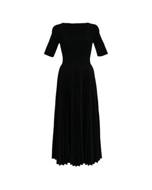 Theory Pleated Midi Dress - Black
