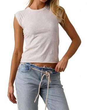 NSF Chloe Fitted Raglan Tee - Blue