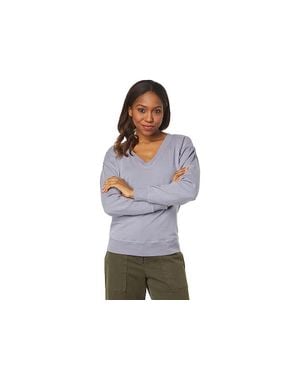 Mod-o-doc Mododoc Sweatshirt Slate Long Sleeve V-Neck Pullover Jdm1055 - Black