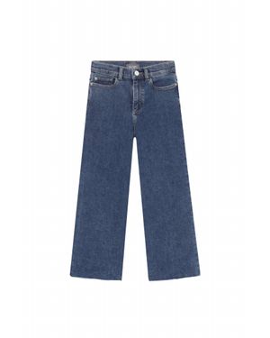 DL1961 Lily Wide Leg Jean With Raw Hem - Blue