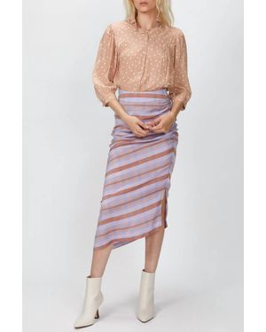 Smythe Shirred Pocket Blouse In Nude - Brown