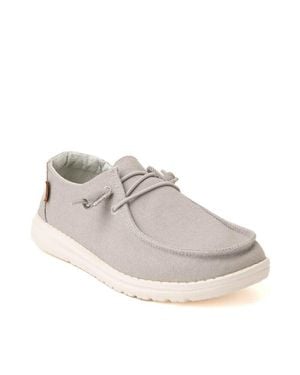 HEYDUDE Wendy Light Canvas Slip-On Comfort Shoes Tf4240 - Gray