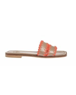 Marietta Chrousala Stefania Flat Leather Sandal - Black