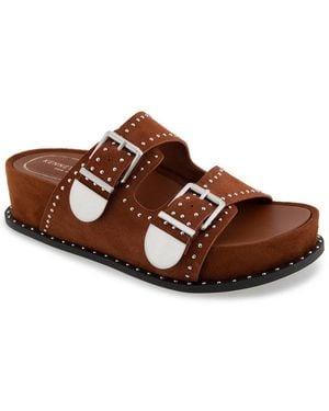 Kenneth Cole Gradie Suede Sandal - Brown