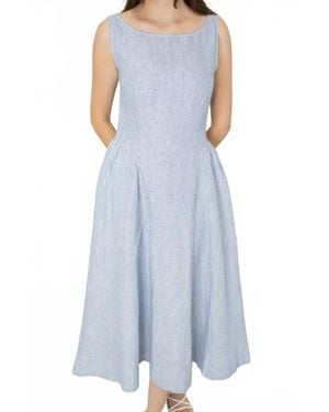 Olivaceous Alina Stripe Maxi Dress - Blue