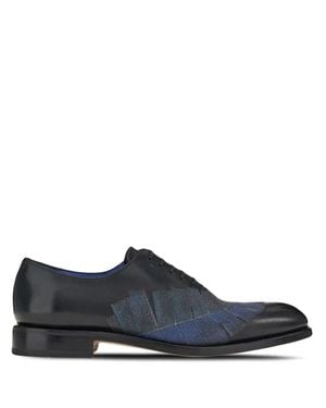 Ferragamo Ferragamo Embroidered Oxford-Shoes - Blue