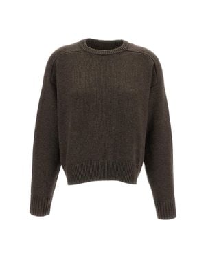 Loulou de Saison Breha Wool-Cashmere Crewneck Sweater - Black