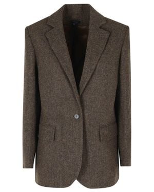 Soeur Servres Prince Of Wales Check Wool Jacket - Brown
