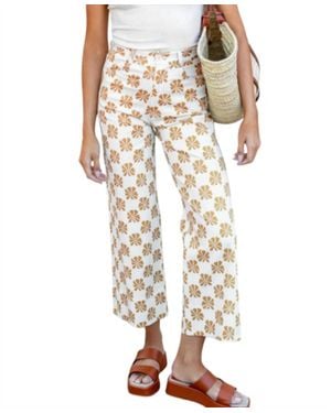 Emerson Fry Daisy Check Pant - Natural