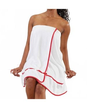 Bella Sleep + Spa Plush Trim Wrap - White