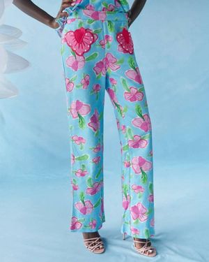 Celiab Orchids Pants - Blue