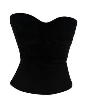 Roland Mouret Sweetheart Neck Tube Top - Black