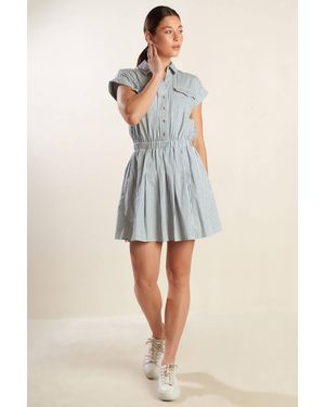 TRUEDAMES Champagne Toast Woven Mini Dress - Blue