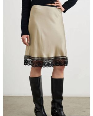 Rails Cherry Satin Skirt - Natural