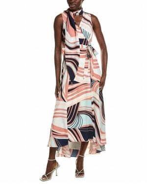 Hutch Wavy Geo Oster Dress - White