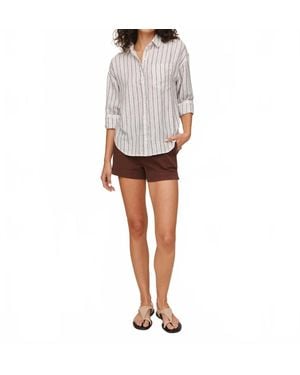 Bella Dahl Long Sleeve Oversized Pocket Shirt - White