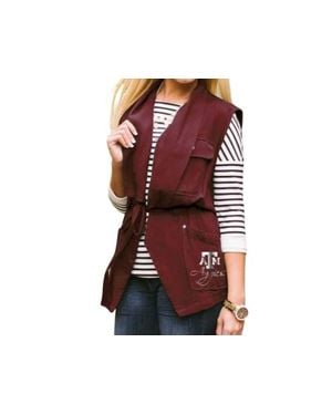Gameday Couture Texas A & M College Logo Drawstring Vest - White