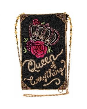 Mary Frances Queen Of Everything Beaded Crossbody Bag - Black
